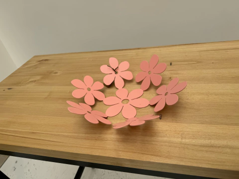 Cuenco Fiori Piccolo Bowl Cazuela Diseño Flores Metal - 27 Cm -
