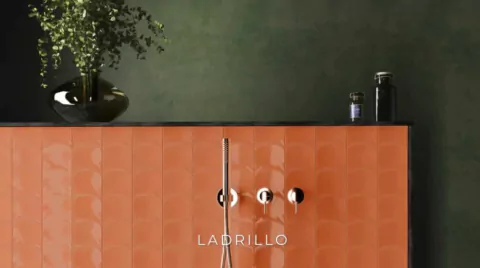 Cerámica Azulejo Curve Acuarela 10x12 Ladrillo Brillante