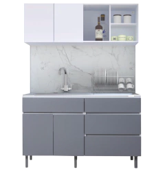 Combo Alacena 140 cm + Bajo Mesada 140 Cm Livorno Ricchezze - comprar online