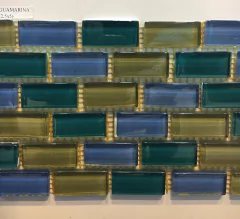 Malla De Vidrio Brick 30X30 Aguamarina Cm Venecitas