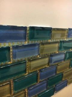 Malla De Vidrio Brick 30X30 Aguamarina Cm Venecitas - comprar online