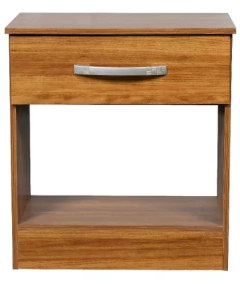 Mesa Mesita De Luz 1 Cajón Ricchezze Benebento Blanco Alpino, Negro Moro, Castaño - tienda online