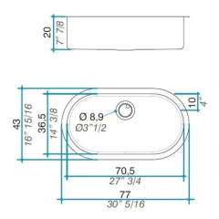 Mesada 160x60 Madera Eucalipto Laqueada con bacha Curve Johnson en internet