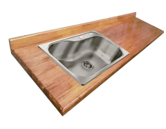 Mesada 180x60 Madera Eucalipto Laqueada Luxor Mini Johnson