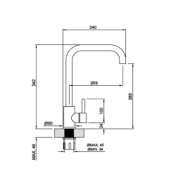Grifería Monocomando De Cocina Peirano Swift 20-147 Acero Ac - Pignataro Diseño & Construccion
