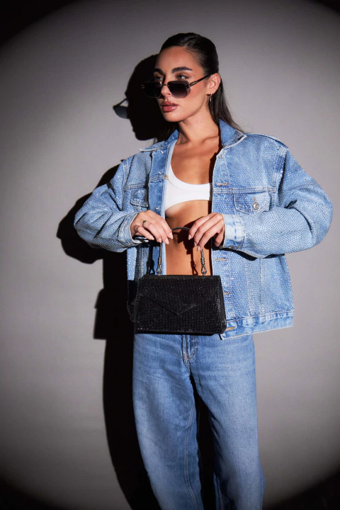 Cartera de fiesta Roma Negro