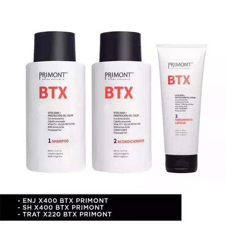 Kit Shampoo BTX + Acondicionador BTX 400 ml + REGALO Tratamiento Primont 220 ml