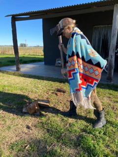 Manta Pachamama Cielo(con Flecos) - Oculto