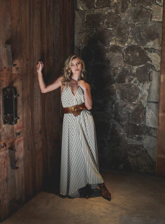 Vestido Fénix rayas - comprar online
