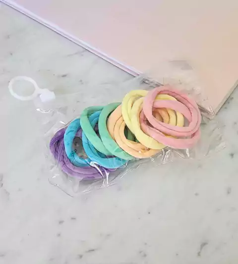 Set de colitas de pelo pastel