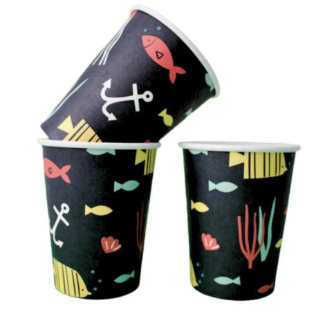 Vasos Polipapel Bajo el Mar Pack X10