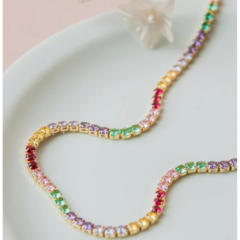 GARGANTILHA RIVIERA RAINBOW OURO