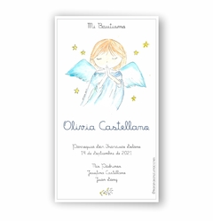 ESTAMPITA BAUTISMO ACUARELA x 24
