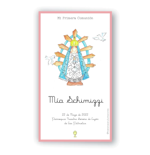 ESTAMPITA COMUNIÓN VIRGENCITA CON BORDE x 24 - comprar online