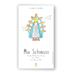 ESTAMPITA COMUNIÓN VIRGENCITA x 24