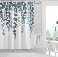 Cortina baño tela estampada Jardín Interior