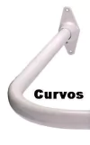 Barral Curvo Para Cortina De Baño De 1x1mt. Soportes Incl.