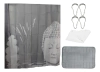 Combo Cortina Teflón, protector, ganchos y alfombra - comprar online