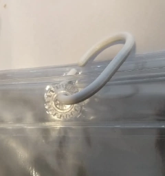 Cortina de Baño PVC Cristal Transparente de 1,90 mts - CASA con ONDA