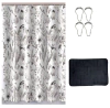 Cortina de Baño Estampada con Ganchos, Alfombra y Protector - comprar online
