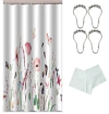 Combo Cortina Tela Estampada Completa Amapolas - comprar online