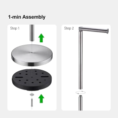 Imagen de Porta Rollo de papel higiénico de reserva plateado