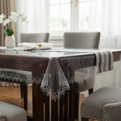 Cubre Mantel de PVC Cristal protege las mesas y los manteles de tela - comprar online