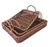 Set 3 Bandejas Simil Rattan