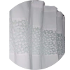 Cortina Tela Tusor Blanco con guarda decorativa + Protector