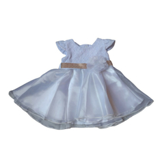 Vestido Luxo bebê batizado branco - Kimimo Kids