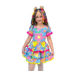 Conjunto Infantil quadriculado caipira festa junina na internet