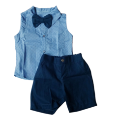 Conjunto Bebê azul com gravata borboleta - loja online