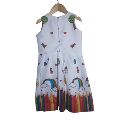 Vestido Casual Pintando Sete - Aquarela laço rosa - loja online