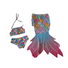 Kit Biquini + Cauda sereia colorido 02