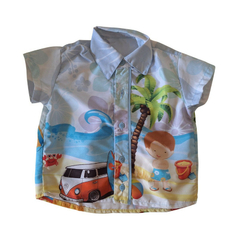 Camisa Social temática praia coqueiro na internet