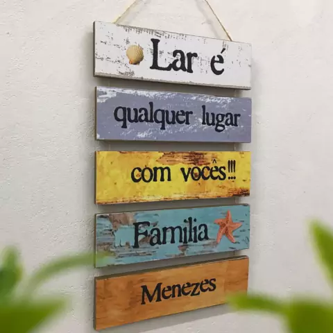 Placa Decorativa Praia Beach House Nautico Personalizado
