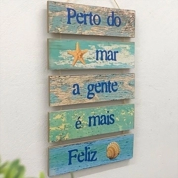 Placa Quadro Decorativa Praia Beach House Nautico Móbile M2