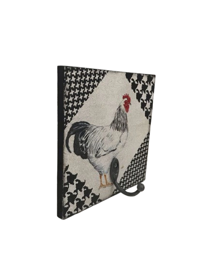 Porta Pano de Prato Guardanapo Organizador 15x15 Galo