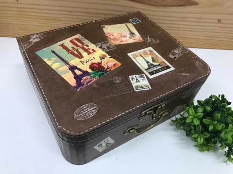 Mala Baú Decorativa Maleta Travel G