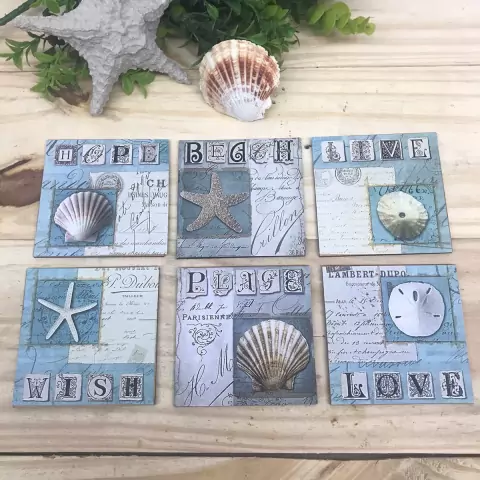 Decoração Praia Porta Copos Life Beach C 6