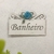 Placa Banheiro Decoração Branca com Flor Azul na internet
