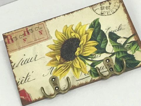 Porta Chaves Decorativo Girassol