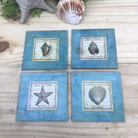 Decoração Praia Porta Copos Estrela Do Mar C 4