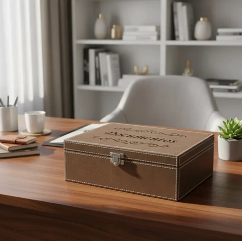 Caixa Porta Documentos com Fecho para Cadeado