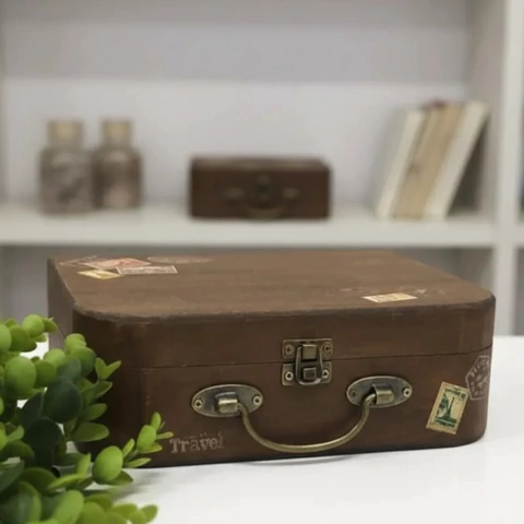 Mala Maleta Decorativa Travel Mini 21x15x6