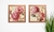 Quadros Decorativos Rose Gold Flores c Vidro