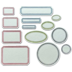 Sizzix Thinlits Diez Vintage Labels  By Tim Holtz 13Pkg