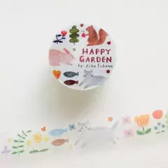 Cinta Clear Tape HYOGENSHA x Aiko Fukawa Happy Garden - comprar online