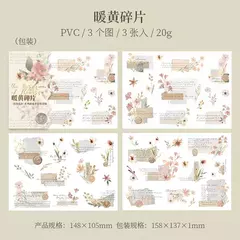 Set 3 planchas transfer The Words of Flowers