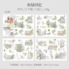 Set 3 planchas transfer The Words of Flowers - Casa Washi